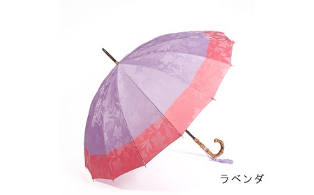 [前原光榮商店]婦人用雨傘 フィオーレ[手元:ヒッコリー]名入れ可(カラー:ラベンダ)