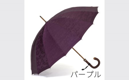 [前原光榮商店]紳士用雨傘 ラルフ-M-カーボン[手元:牛本革]お名入れ可(カラー:パープル)