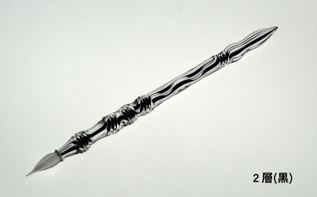 [ガラスペン]カネモオリジナル 軸径10mm (カラー:2層(黒))