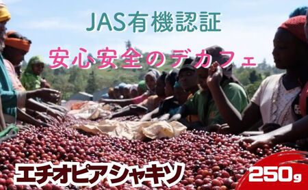【デカフェ&オーガニック】エチオピア シャキソ 250g ドリンク コーヒー スペシャルティコーヒー 豆
