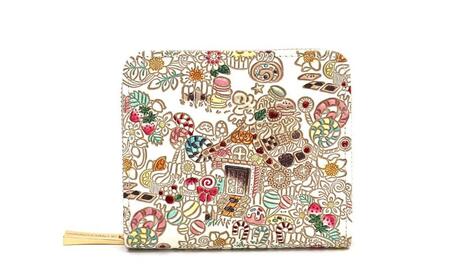 [文庫屋大関]二つ折りファスナーミニ財布 お菓子の家[皮革工芸品]財布 二つ折り 小物 お札 カード 小銭 コンパクト 牛革 手作り 日本製 墨田区 東京都