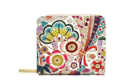 [文庫屋大関]二つ折りファスナーミニ財布 華熨斗[皮革工芸品]財布 二つ折り 小物 お札 カード 小銭 コンパクト 牛革 手作り 日本製 墨田区 東京都