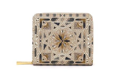 [文庫屋大関]二つ折りファスナーミニ財布 カロー[ブラック][皮革工芸品]財布 二つ折り 小物 お札 カード 小銭 コンパクト 牛革 手作り 日本製 墨田区 東京都