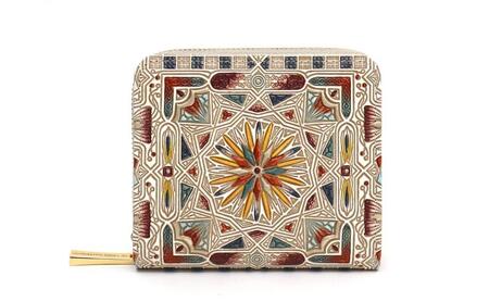 [文庫屋大関]二つ折りファスナーミニ財布 カロー[ブロンズ][皮革工芸品]財布 二つ折り 小物 お札 カード 小銭 コンパクト 牛革 手作り 日本製 墨田区 東京都