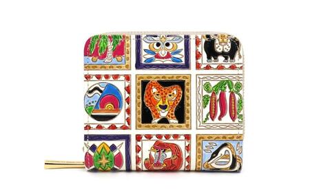 [文庫屋大関]二つ折りファスナーミニ財布 アフリカ[皮革工芸品]財布 二つ折り 小物 お札 カード 小銭 コンパクト 牛革 手作り 日本製 墨田区 東京都