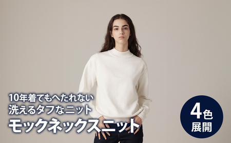 ニット アンユースレス モックネックスニット 服 洋服 ファッション 耐久性 上品 コーマ糸 無撚糸コットン 洗濯可能 墨田区 東京都 オフ/L規