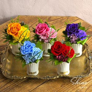 シャイン 花 お花 プリザーブドフラワー ギフト プレゼント お祝い 誕生日 お供え アレンジ インテリア 東京都 墨田区 イエロー