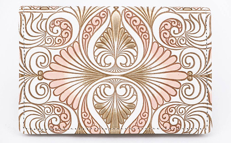 パスケース ロカイユ ベビーピンク 文庫屋大関 名刺入れ カードホルダー 名刺ケース 名刺ホルダー カード入れ 定期入れ 定期ケース 雑貨 生活雑貨 小物 革小物 革製品 本革 日用品 工芸品 東京 東京都 墨田区