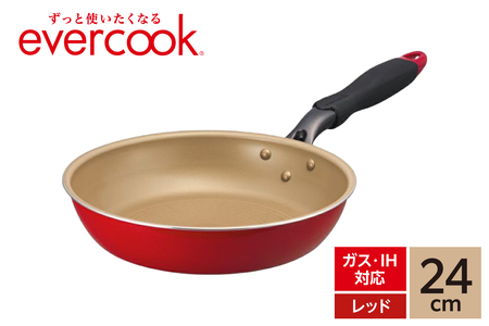 evercook IH フライパン 24cm レッド