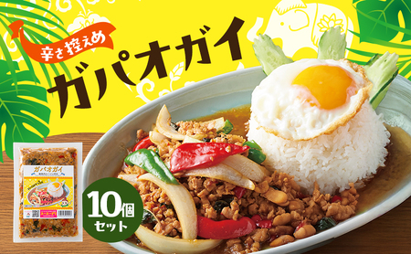 タイ料理 ガパオガイ10個セット（辛さ控え目） 温めるだけ メインディッシュ 本場 大田区 東京都
