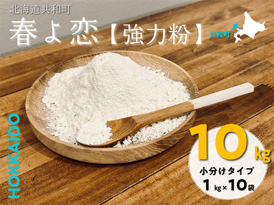 北海道共和町産【春よ恋】強力粉1kg×10袋(計10kg) パン お菓子 スイーツ 