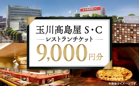 世田谷区ふるさと納税限定お礼品 玉川高島屋S・Cレストランチケット(9,000円分)[高島屋選定品]チケット 東京 レストラン 食事券 東京 レストラン 東京 ランチ ディナー_0012-1-003-se4