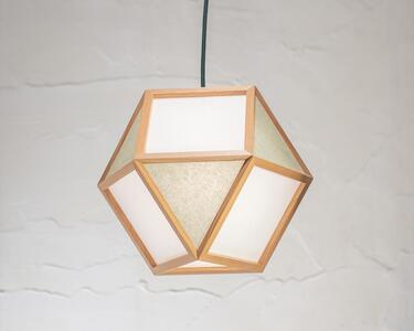 【照明／国産杉】ペンダントライト『的Ｓ mato-S』  白×銀鼠　AP830-B