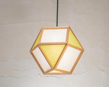 【照明／国産杉】ペンダントライト『的Ｓ mato-S』  白×萌葱　AP830-F