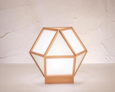 【照明／国産杉】スタンドライト『的 mato』 白×銀鼠　A522-B