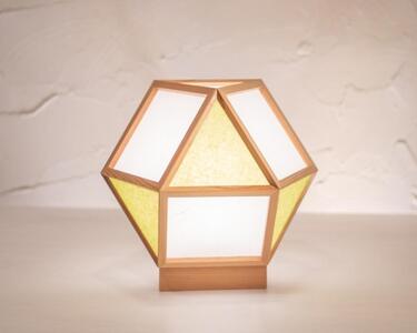 【照明／国産杉】スタンドライト『的 mato』 白×萌葱　A522-F