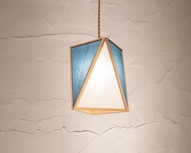 【照明／国産檜】ペンダントライト『彩 sai』 白×藍　AP837-Ｄ