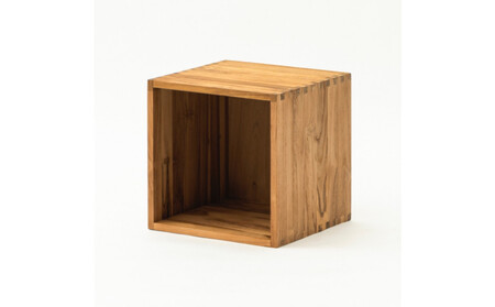 レコードボックス M 幅37.8cm 奥行き36cm 高さ37.8cm チーク無垢材