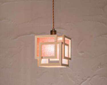 【照明／国産檜】ペンダントライト/CombinationLamp『旬ミニ shun-mini』 白×緋　AP860-C