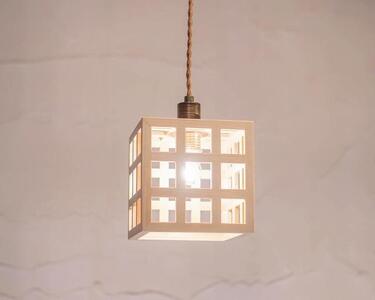 【照明／国産檜】ペンダントライト/CombinationLamp『格 kou』　AP863
