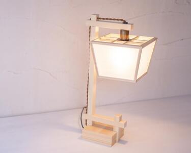 【照明／国産檜】スタンドライト/CombinationLamp『升 shou』 ホワイトフォール　A551-A