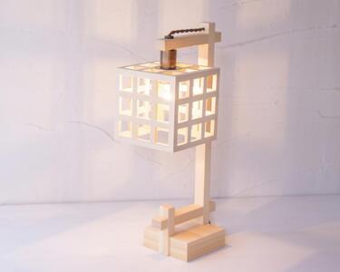 【照明／国産檜】スタンドライト/CombinationLamp『格 kou』　A553