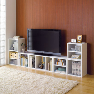 [お得な6個セット]組み合わせ自在なシステムボックス[ホワイト]_1300400439_01