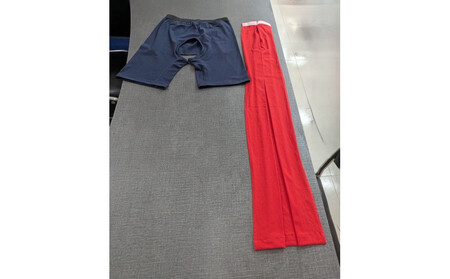 迎春!あったか、みんなにやさしい赤いふんどし!商品名「エミューL」(青色)