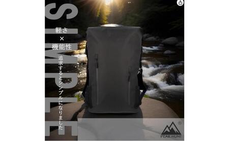 PEAKHUNT バックパック(X-PAC) 30L 軽量 四角型 メンズ レディース ハイキング トレッキング ブラック 黒 旅行ピークハント