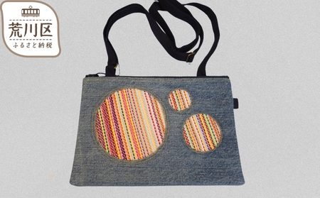 [障がい者施設作業所 ボンエルフ]オリジナルサコッシュ(ヨコ型)[030-005]