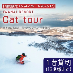 [期間限定12/24~1/6・1/28~2/12]IWANAI RESORT[Cat tour]ticket 1台貸切( 12名様 まで) F21H-358 [002-a002]