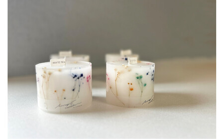 ロスフラワーで作る、ボタニカルキャンドル(ホワイトティーの香り)