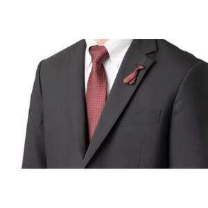 シルク100%のネクタイ＆「ｐ-Ｔｉｅ」（ネクタイ型ピンバッジ）セット（レッド）