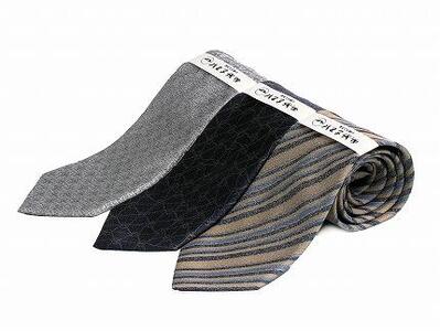 シルク100%で胸元を際立出せる トラッド系ネクタイ3本セット