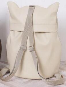 素材にこだわった"猫型防災 リュック"(アイボリー)