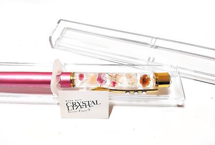 [Art grace]クリスタルハーバリウムボールペン(ローズピンク)