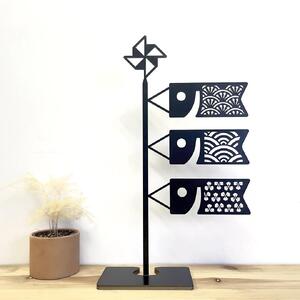 [黒鯉] 鯉のぼり 黒い鉄の鯉のぼり 黒皮鉄 端午の節句 五月人形 こどもの日 出産祝い ギフト