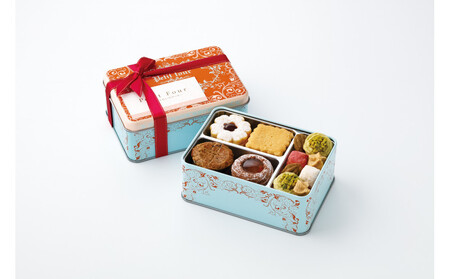 「フールセック・小缶」[うかいグループの洋菓子店 アトリエうかい]宝石箱のようにきらめく、多彩なクッキーの詰め合わせ | クッキー