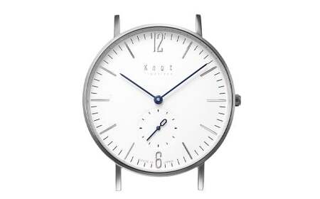 [株式会社Knot] 選べる! ストラップカラー 8色 クラシックシリーズ スモールセコンド シルバー×ホワイト (CS-36SVWH1) 腕時計 時計 ペアウォッチ ウォッチ 日本製 電池式 東京都 武蔵野市