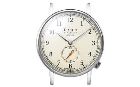 [株式会社Knot] 選べる! ストラップカラー 8色 オートマティック スモールセコンド シルバー×アイボリー (CAS-36SVIV) 腕時計 時計 ウォッチ 日本製 機械式 自動巻き 東京都 武蔵野市