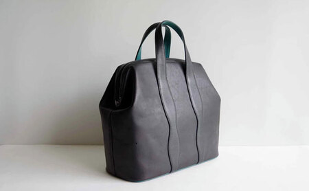 バッグ NANAKO300 牛革 ハンドバッグ トートバッグ VALLEYSHELL 青梅市 ブラック×ピンク