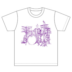 [紫/2XLサイズ]JAZZinFUCHUと府中市の協働が奏でるハーモニーTシャツ