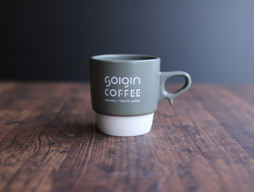 【波佐見焼】SOIGIN COFFEE　ロゴ入りスタッキングマグカップ（グレー）＋ドリップバッグ5個