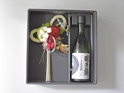 國府鶴純米(日本酒)&しめ縄セット(赤玉・小)