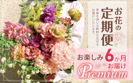 お楽しみ！ 6か月お届け お花の定期便「Premium」 |  花 ブーケ タイプ 高さ50cm-55cm 本数20本以上 