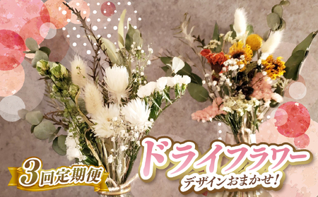 3か月 定期便 デザイン おまかせ ドライフラワー | お花 長さ約18㎝〜約20㎝ 10本〜 リトルシード