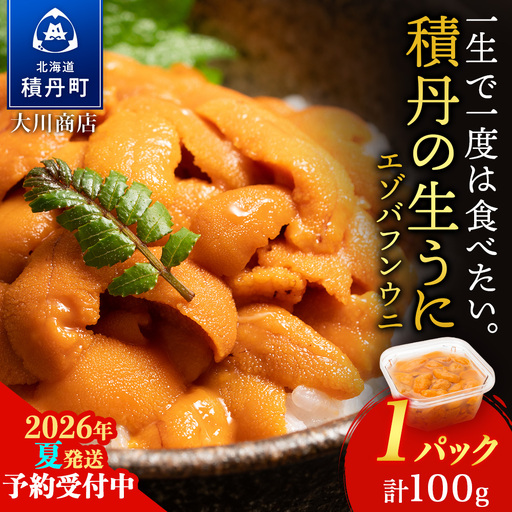 【2026年夏発送分】バフンウニ100g×1パック