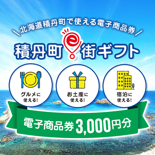 [ふるさと納税]積丹町e街ギフト 3,000円分