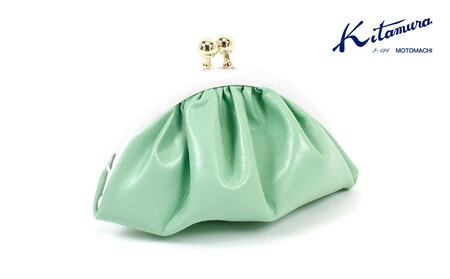 小銭入れ　(PH0759) ライトグリーン／ホワイト〈キタムラ〉