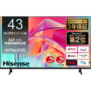 43インチ 4K液晶スマートTV 43E6K | ハイセンスジャパン ハイセンス TV テレビ 液晶テレビ 4K HISENSE